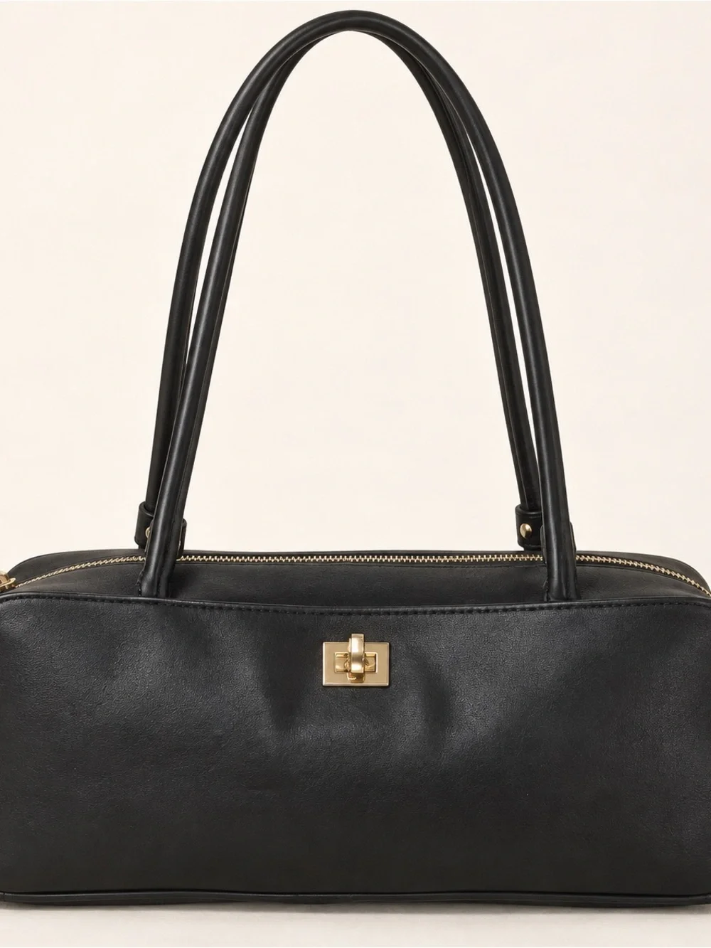 Tory Burnch Robinson Leather Shoulder Bag Classic Black Shoulder Bag